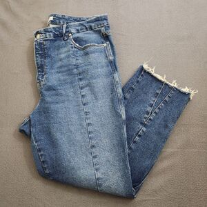 Good American Blue Straight Leg Jeans